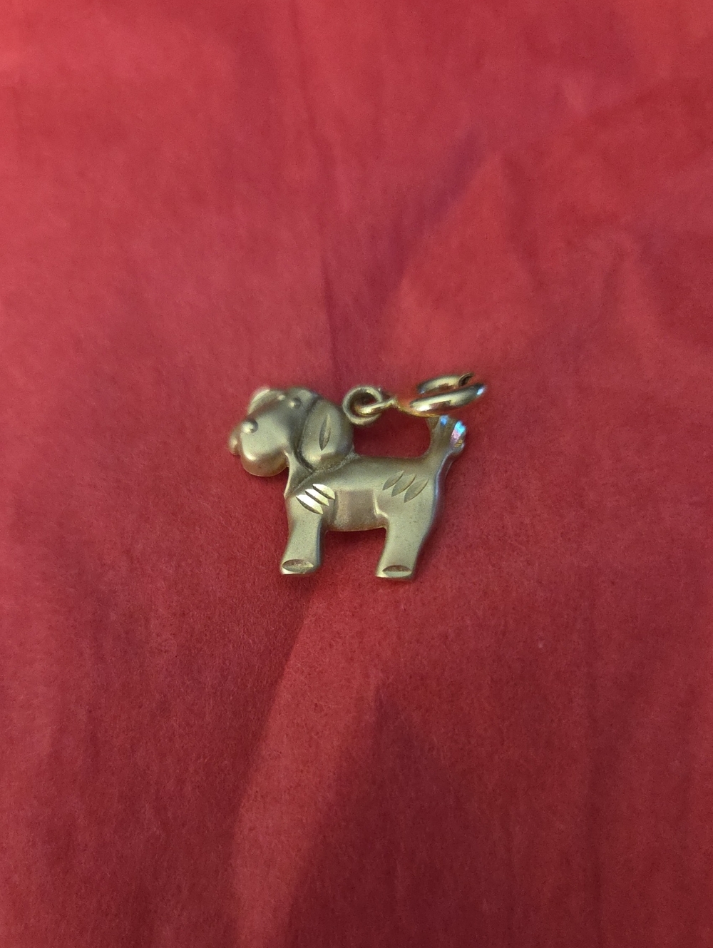 Gold Dog Charm Pendant - Pet-Themed Jewelry